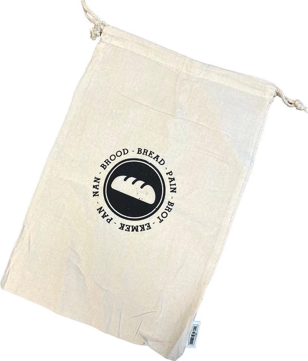 BrandNewCake Broodzak Katoen 47x31cm (heel Brood) - Herbruikbare Broodzak - Broodzak Voor Thuisbakkers - Zero Waste - Duurzaam 1 BrandNewCake Broodzak Katoen 47x31cm (heel Brood) - Herbruikbare Broodzak - Broodzak Voor Thuisbakkers - Zero Waste - Duurzaam