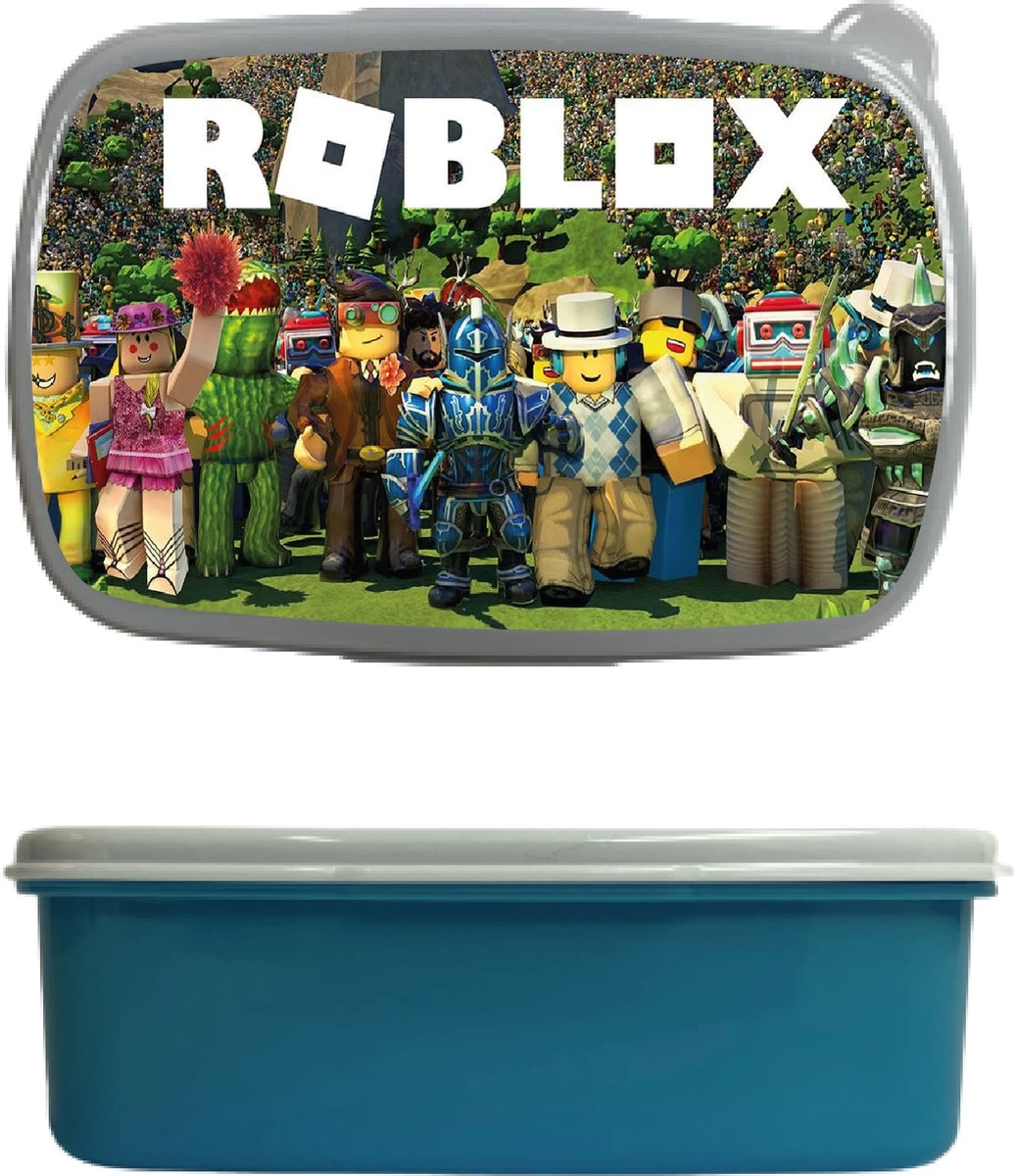 Broodtrommel - Lunchbox - Roblox - Blauw - Schoolspullen 2 Broodtrommel - Lunchbox - Roblox - Blauw - Schoolspullen - Afbeelding 2