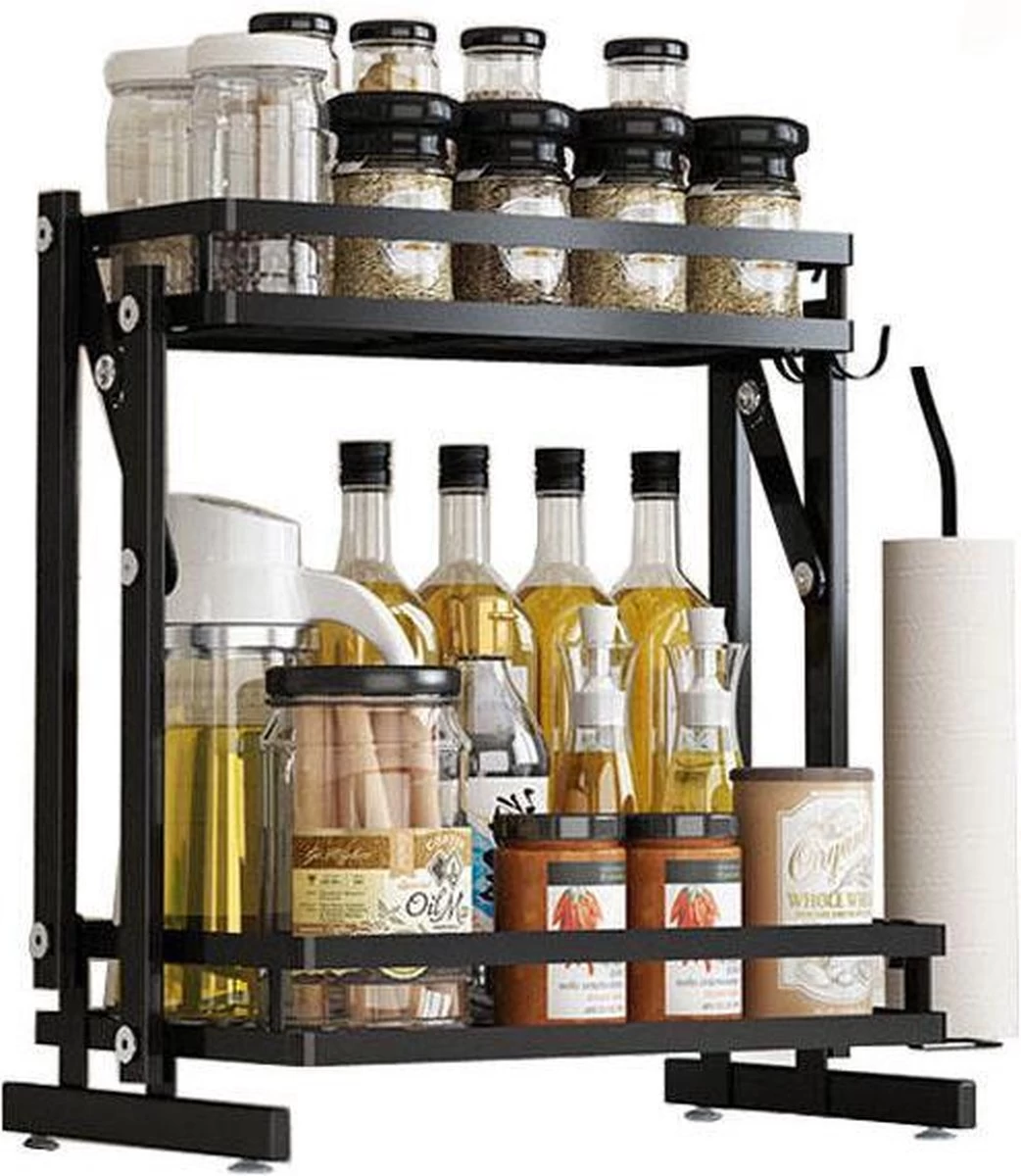 TammaT - Kruidenrek - Kruidenrek Staand - Inklapbare Keukenrek - 3-laags 35x21x56,5CM - Keuken Organizer - Aanrecht Organizer - Keuken Opslag - Roestvrij Staal - Opbergrek - Keuken Organizers - Roestvrij En Krasvrij 18 TammaT - Kruidenrek - Kruidenrek Staand - Inklapbare Keukenrek - 3-laags 35x21x56,5CM - Keuken Organizer - Aanrecht Organizer - Keuken Opslag - Roestvrij Staal - Opbergrek - Keuken Organizers - Roestvrij En Krasvrij - Afbeelding 18