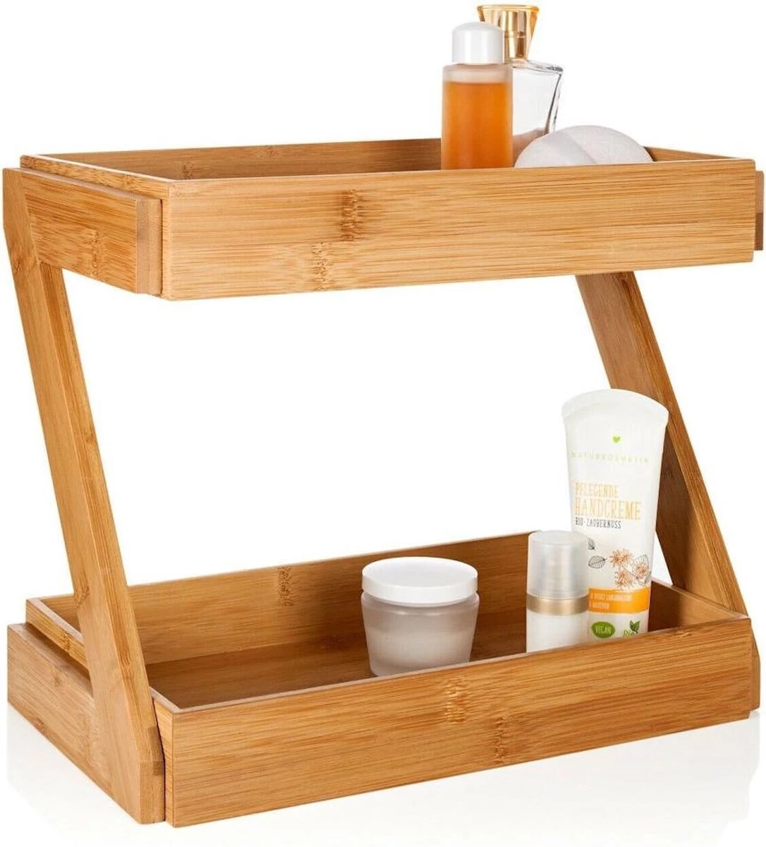 Merkloos Decopatent® 2 Laags Keuken Opbergrek - Staand Rek 2 Etages - Keukenrek - Bamboe Hout - Etagere Rek - Kruidenrek - Keuken Organizer 3 Merkloos Decopatent® 2 Laags Keuken Opbergrek - Staand Rek 2 Etages - Keukenrek - Bamboe Hout - Etagere Rek - Kruidenrek - Keuken Organizer - Afbeelding 3