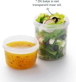 Lock&Lock Yoghurtbeker - Yoghurt Beker To Go - Muesli Beker To Go - Lunchpot - Lunchbeker - Medium - 560 Ml + 310 Ml - Wit -Voedselopslag Winkel 1101x1200 1