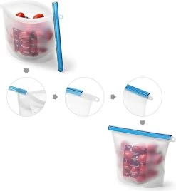 LOUZR Siliconen Vershoudzakken - Set 4-Stuks - 1000ml - Herbruikbaar 20 LOUZR Siliconen Vershoudzakken - Set 4-Stuks - 1000ml - Herbruikbaar -Voedselopslag Winkel 1107x1200 2