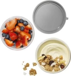Lock&Lock Yoghurt Beker To Go - Muesli Beker To Go - Lunchbeker - Salade To Go - Saladebox - Large - 760 Ml + 310 Ml - Wit -Voedselopslag Winkel 1121x1200 1