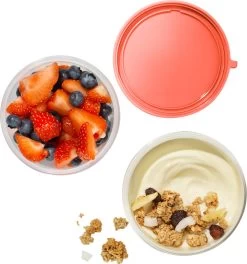 Lock&Lock Yoghurtbeker - Yoghurt Beker To Go - Muesli Beker To Go - Lunchpot - Lunchbeker - Medium - 560 Ml + 310 Ml - Roze -Voedselopslag Winkel 1123x1200 1