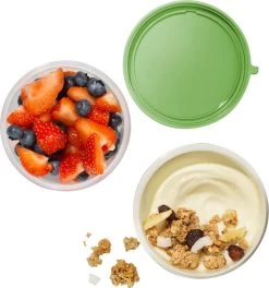 Lock&Lock Lunchset - Yoghurtbeker En Lunchboxen - Bento Box - Muesli Beker - Snackdoosjes - Lunchpot - Met Compartimenten - Volwassenen En Kinderen - To Go - Lekvrij - BPA Vrij - Groen -Voedselopslag Winkel 1123x1200 3