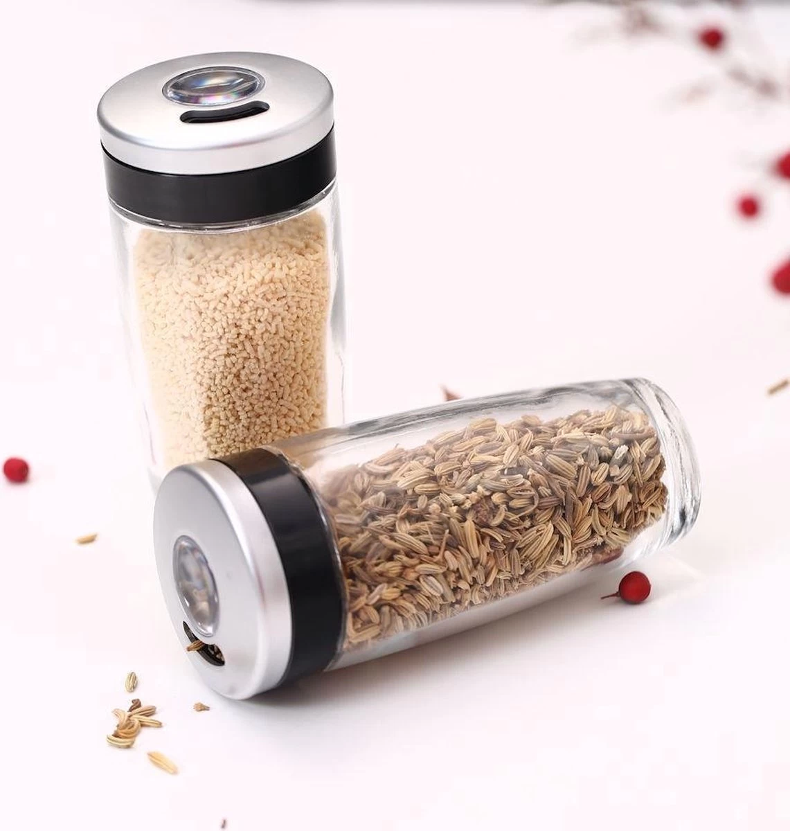 Merkloos Decopatent® Kruidenrek Incl. 16 Glazen Kruiden Potjes - Rvs Strooideksel - Staand Kruiden & Specerijen Rek - Kruidenpotjes Glas 6 Merkloos Decopatent® Kruidenrek Incl. 16 Glazen Kruiden Potjes - Rvs Strooideksel - Staand Kruiden & Specerijen Rek - Kruidenpotjes Glas - Afbeelding 6