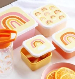 A Little Lovely Company - Brooddoos - Broodtrommel - Lunch & Snack Box Set Van 4 - Regenbogen -Voedselopslag Winkel 1142x1200 3