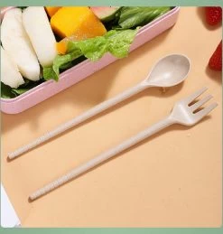 Bento Lunchbox - Lunchtrommel 900ml 3 Laags - Inclusief Bestek - Beige - Opline -Voedselopslag Winkel 1146x1200