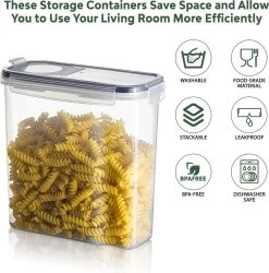 TNM Luxe Luchtdichte Voorraadbussen Set Zwart (4x2,5L), Voorraadpotten, Voedselcontainer Met Deksel, Vershouddoos -Voedselopslag Winkel 1187x1200 2