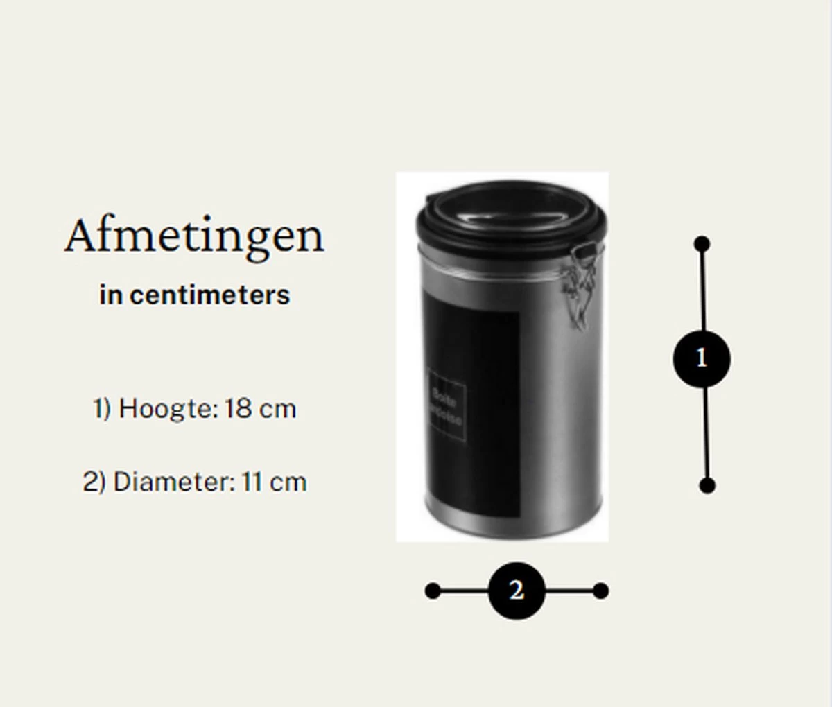 Préfère® Koffiebonen Bewaarbus 1,6L - Koffiepads Bewaarbus - Koffieblikbewaarblik - Zilver/Zwart 3 Préfère® Koffiebonen Bewaarbus 1,6L - Koffiepads Bewaarbus - Koffieblikbewaarblik - Zilver/Zwart - Afbeelding 3