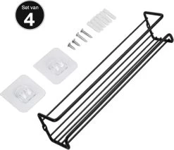 Kruidenrek Ophangbaar Kruidenpotjes Wandrek Organizer Keuken Accessoires - Zwart - Geschikt Voor Bijna Alle Kruidenpotjes -Voedselopslag Winkel 1200x1037 2