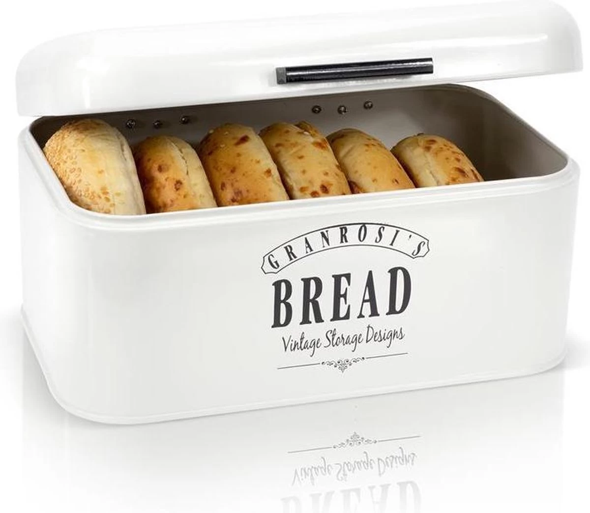 Delaware Broodtrommel Metaal 30 X 16 X 20,5 Cm Klapdeksel Ventilatiegaten 1 Delaware Broodtrommel Metaal 30 X 16 X 20,5 Cm Klapdeksel Ventilatiegaten