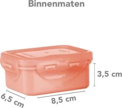 Lock&Lock (mini) Vershoudbakjes Set Met Deksel - Snackdoosjes - Snackbox - Set Van 4 Stuks - Kinderen - Lekvrij - BPA Vrij - Klein - 180 Ml - Multicolor -Voedselopslag Winkel 1200x1064