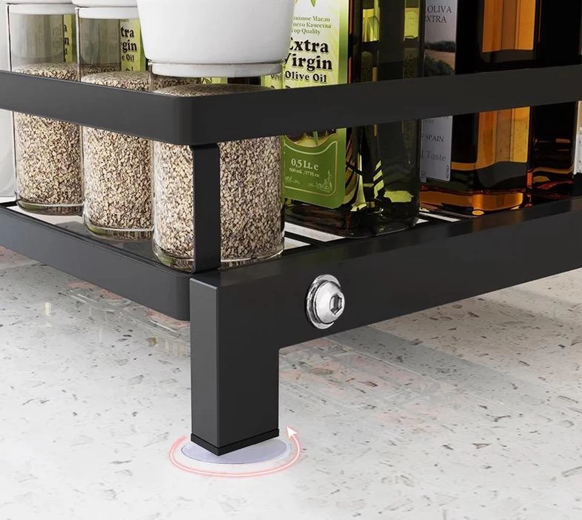 TammaT - Kruidenrek - Kruidenrek Staand - Inklapbare Keukenrek - 3-laags 35x21x56,5CM - Keuken Organizer - Aanrecht Organizer - Keuken Opslag - Roestvrij Staal - Opbergrek - Keuken Organizers - Roestvrij En Krasvrij 17 TammaT - Kruidenrek - Kruidenrek Staand - Inklapbare Keukenrek - 3-laags 35x21x56,5CM - Keuken Organizer - Aanrecht Organizer - Keuken Opslag - Roestvrij Staal - Opbergrek - Keuken Organizers - Roestvrij En Krasvrij - Afbeelding 17