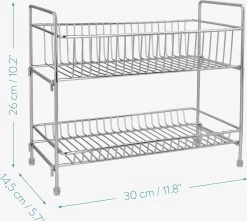 Navaris Stalen Kruidenrekje 2 Laags - Kruidenrek Staand - Rek Voor Kruidenpotjes En Glaasjes - Multifunctionele Organizer Voor Keuken En Badkamer -Voedselopslag Winkel 1200x1075 1
