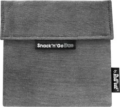 Roll'Eat Snack'n Go Herbruikbaar Boterhamzakje - Grijs -Voedselopslag Winkel 1200x1076 1