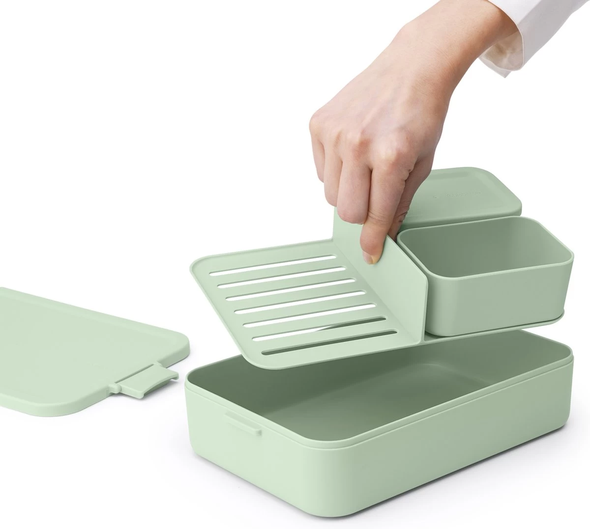 Brabantia Make & Take Bento Lunchbox Incl Bentobox- Large - Kunststof - Jade Green 13 Brabantia Make & Take Bento Lunchbox Incl Bentobox- Large - Kunststof - Jade Green - Afbeelding 13