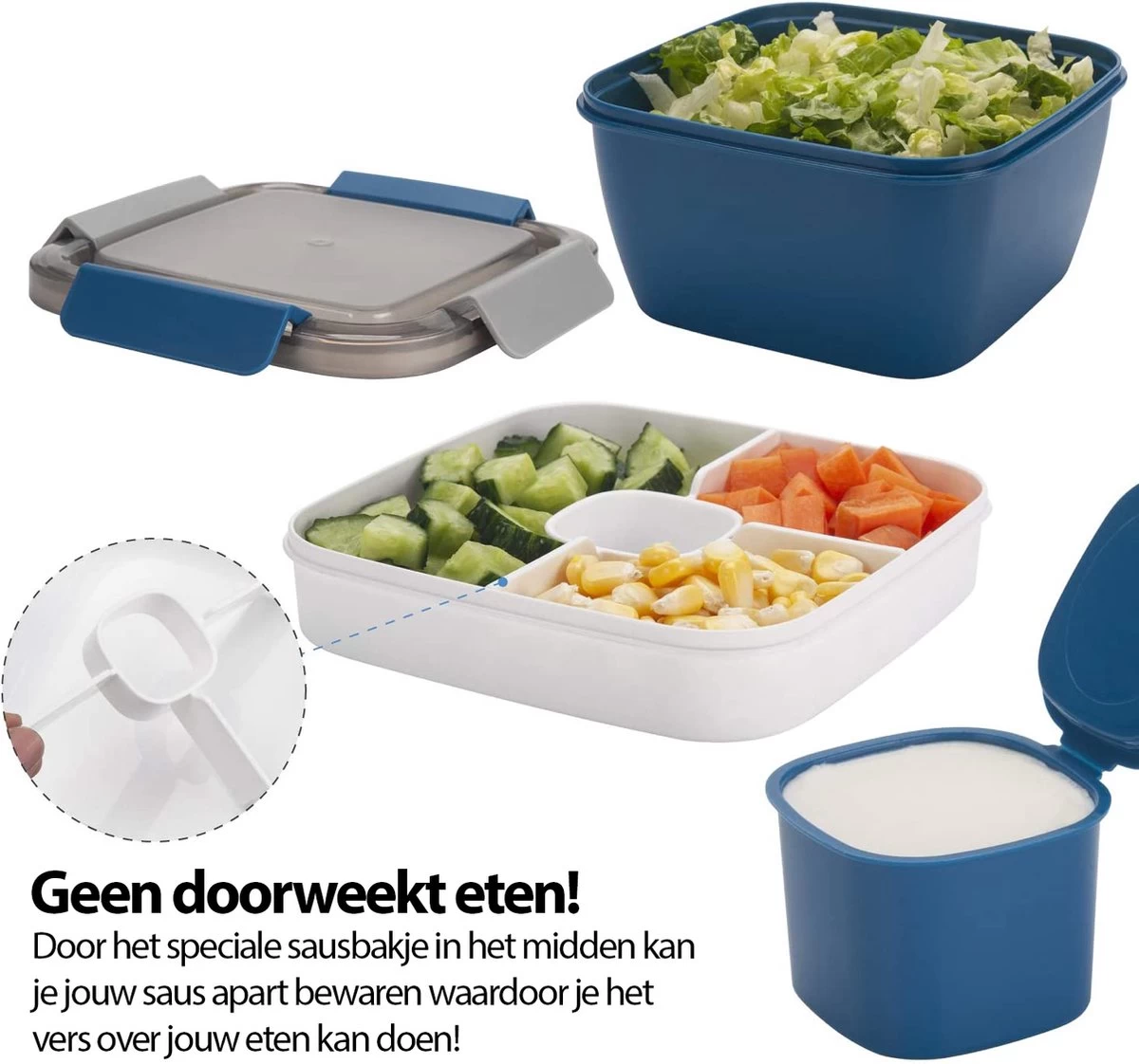 Consumerce® Luxe Meerlaagse Lunchbox Met Vakjes Mintgroen – Lunchbox Volwassenen – Japanse Bento Box – Lunchbox Kinderen – Salade To Go – Brooddoos Volwassenen – Broodtrommel – Lunchtrommel – Salade Lunchbox – Saladebox – Salade Box 2 Consumerce® Luxe Meerlaagse Lunchbox Met Vakjes Mintgroen – Lunchbox Volwassenen – Japanse Bento Box – Lunchbox Kinderen – Salade To Go – Brooddoos Volwassenen – Broodtrommel – Lunchtrommel – Salade Lunchbox – Saladebox – Salade Box - Afbeelding 2
