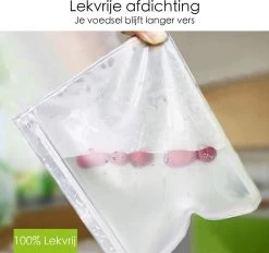 Merkloos Siliconen Vershoudzakken - 10 Stuks - Diepvrieszakken - Lekvrij - Boterhamzak Herbruikbaar - Bewaarzakjes - Duurzaam - Hersluitbaar -Voedselopslag Winkel 1200x1129 2