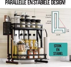 TammaT - Kruidenrek - Kruidenrek Staand - Inklapbare Keukenrek - 3-laags 35x21x56,5CM - Keuken Organizer - Aanrecht Organizer - Keuken Opslag - Roestvrij Staal - Opbergrek - Keuken Organizers - Roestvrij En Krasvrij 27 TammaT - Kruidenrek - Kruidenrek Staand - Inklapbare Keukenrek - 3-laags 35x21x56,5CM - Keuken Organizer - Aanrecht Organizer - Keuken Opslag - Roestvrij Staal - Opbergrek - Keuken Organizers - Roestvrij En Krasvrij -Voedselopslag Winkel 1200x1140