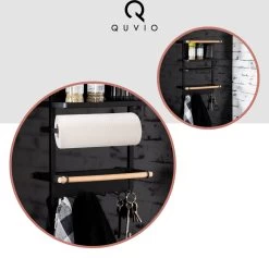 QUVIO Keukenrekje Van Metaal Magnetisch - Kruidenrek - Keuken Opbergrek Voor Kruiden, Handdoeken En Opscheplepels - Zwart 12 QUVIO Keukenrekje Van Metaal Magnetisch - Kruidenrek - Keuken Opbergrek Voor Kruiden, Handdoeken En Opscheplepels - Zwart -Voedselopslag Winkel 1200x1150