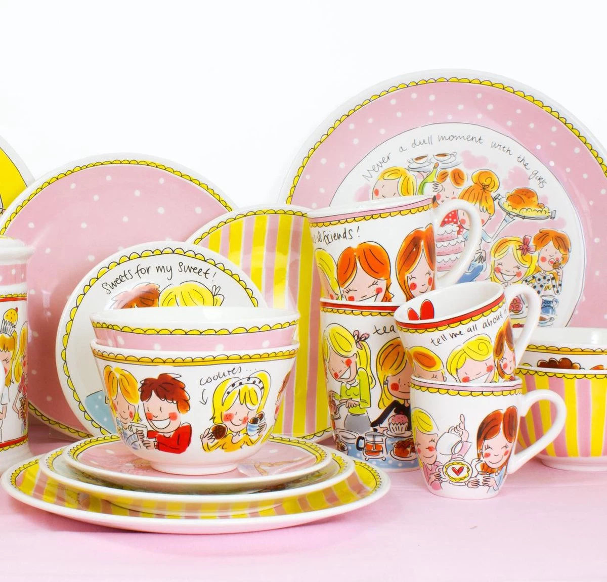 Blond Amsterdam Even Bijkletsen Koektrommel - Blik - 11x20 Cm 3 Blond Amsterdam Even Bijkletsen Koektrommel - Blik - 11x20 Cm - Afbeelding 3