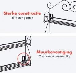 KitchenBrothers Kruidenrek - Staand En Ophangbaar - Voor 21 Potjes - 3 Laags - Metaal -Voedselopslag Winkel 1200x1156 1