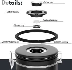 VAIVE Koffieblik - Koffiebus - Koffieblikbewaarblik - Bewaarbus Koffie - Voorraadpotten - Voorraadbussen - Voorraadbus -1.8L 11 VAIVE Koffieblik - Koffiebus - Koffieblikbewaarblik - Bewaarbus Koffie - Voorraadpotten - Voorraadbussen - Voorraadbus -1.8L -Voedselopslag Winkel 1200x1167 2