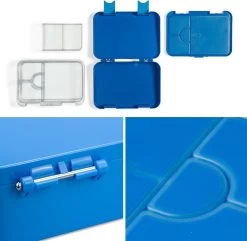 Klarstein Schmatzfatz Junior Lunchbox 6 Vakken - Bento - Vershouddoos 21,3 X 15 X 4,5 Cm (BxHxD) - BPA-vrij - Vaatwasserbestendig -Voedselopslag Winkel 1200x1170 1