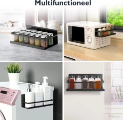 Dieux® - Magnetisch Kruidenrek - Ophangbaar Opbergrek - Keukenrek - Complete Set - Aanrecht Organiser - Badkamerrek - Wandrek - Staal - Zwart - Pasen 12 Dieux® - Magnetisch Kruidenrek - Ophangbaar Opbergrek - Keukenrek - Complete Set - Aanrecht Organiser - Badkamerrek - Wandrek - Staal - Zwart - Pasen -Voedselopslag Winkel 1200x1170 3