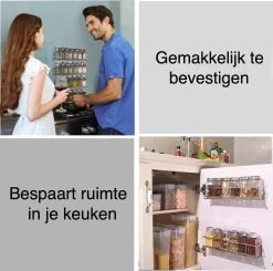 Kruidenrek Ophangbaar Kruidenpotjes Wandrek Organizer Keuken Accessoires - Geschikt Voor Bijna Alle Kruidenpotjes -Voedselopslag Winkel 1200x1188 1