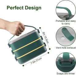 Lunchbox, Bento Box Voor Volwassenen Kinderen, Kinderlunchbox Met Compartimenten, 3-laags Lekvrije Bento-lunchbox Met Vork, Lepel, Geschikt Voor Lunchbox Voor Werk, Kantoor, School (2,25L Groen) 11 Lunchbox, Bento Box Voor Volwassenen Kinderen, Kinderlunchbox Met Compartimenten, 3-laags Lekvrije Bento-lunchbox Met Vork, Lepel, Geschikt Voor Lunchbox Voor Werk, Kantoor, School (2,25L Groen) -Voedselopslag Winkel 1200x1190 1