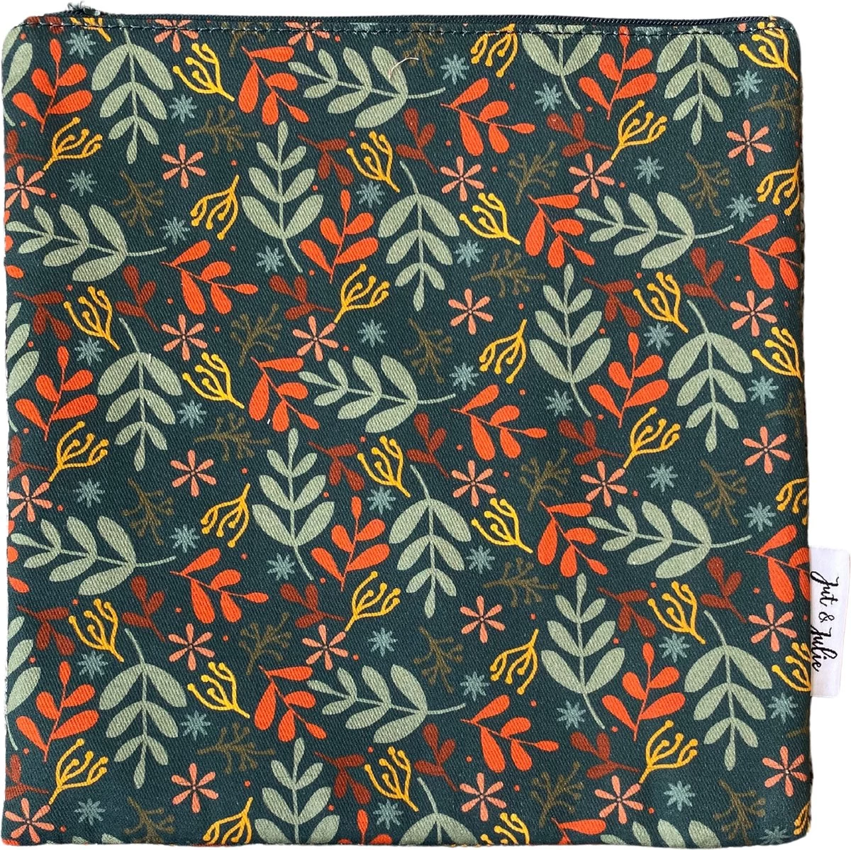 Jut & Julie - Boterhamzakje - Blaadjes - 22x22cm - Herbruikbaar - Wasbaar - Duurzaam - Lunchzakje - Lunchtas - Lunchbox Volwassenen 1 Jut & Julie - Boterhamzakje - Blaadjes - 22x22cm - Herbruikbaar - Wasbaar - Duurzaam - Lunchzakje - Lunchtas - Lunchbox Volwassenen