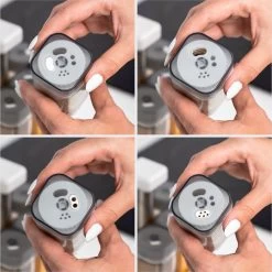 Coninx Kruidenrek Staand - Draaiend Kruidenrek Met Glazen Potjes - Kruidencarrousel Draaibaar - 8 Kruidenpotjes - Wit / RVS -Voedselopslag Winkel 1200x1199 3