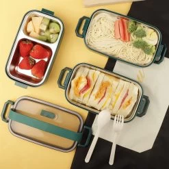 Lunchbox, Bento Box Voor Volwassenen Kinderen, Kinderlunchbox Met Compartimenten, 3-laags Lekvrije Bento-lunchbox Met Vork, Lepel, Geschikt Voor Lunchbox Voor Werk, Kantoor, School (2,25L Groen) 13 Lunchbox, Bento Box Voor Volwassenen Kinderen, Kinderlunchbox Met Compartimenten, 3-laags Lekvrije Bento-lunchbox Met Vork, Lepel, Geschikt Voor Lunchbox Voor Werk, Kantoor, School (2,25L Groen) -Voedselopslag Winkel 1200x1200 141