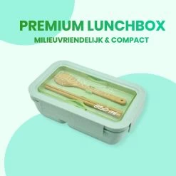 BentoBros® Duurzame Bento Box - Broodtrommel - Lunchtrommel - Lunchbox - Lunchset Voor Kinderen - Brooddoos - Duurzaam Hout - Inclusief Bestek - Voor Volwassenen En Kinderen - 0,85 Liter - Geschikt Voor Magnetron, Vriezer En Vaatwasser - Groen -Voedselopslag Winkel 1200x1200 169