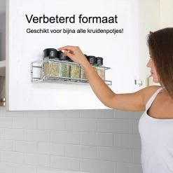 Kruidenrek Ophangbaar Kruidenpotjes Wandrek Organizer Keuken Accessoires - Geschikt Voor Bijna Alle Kruidenpotjes -Voedselopslag Winkel 1200x1200 187