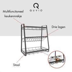 QUVIO Kruidenrek - Keukenrek Staand - Keukenrekje - Keukenrek - Aanrecht Organizer - Metaal - 19 X 35 X 38 Cm 9 QUVIO Kruidenrek - Keukenrek Staand - Keukenrekje - Keukenrek - Aanrecht Organizer - Metaal - 19 X 35 X 38 Cm -Voedselopslag Winkel 1200x1200 207