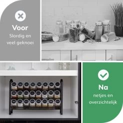 Deleca Kruidenrek Organizer Met 24 Kruidenpotjes - Vierkant - Strooideksel & Labels - Ophangbaar Of Staand - Industrieel / Zwart 18 Deleca Kruidenrek Organizer Met 24 Kruidenpotjes - Vierkant - Strooideksel & Labels - Ophangbaar Of Staand - Industrieel / Zwart -Voedselopslag Winkel 1200x1200 231