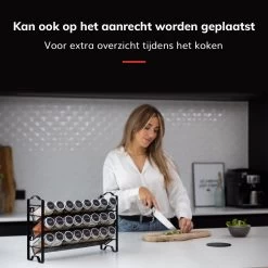 Deleca Kruidenrek Organizer Met 24 Kruidenpotjes - Vierkant - Strooideksel & Labels - Ophangbaar Of Staand - Industrieel / Zwart 21 Deleca Kruidenrek Organizer Met 24 Kruidenpotjes - Vierkant - Strooideksel & Labels - Ophangbaar Of Staand - Industrieel / Zwart -Voedselopslag Winkel 1200x1200 234
