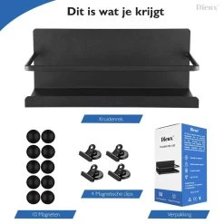 Dieux® - Magnetisch Kruidenrek - Ophangbaar Opbergrek - Keukenrek - Complete Set - Aanrecht Organiser - Badkamerrek - Wandrek - Staal - Zwart - Pasen 13 Dieux® - Magnetisch Kruidenrek - Ophangbaar Opbergrek - Keukenrek - Complete Set - Aanrecht Organiser - Badkamerrek - Wandrek - Staal - Zwart - Pasen -Voedselopslag Winkel 1200x1200 251