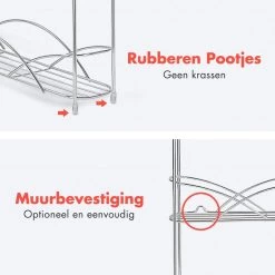 KitchenBrothers Kruidenrek - Staand - Voor 21 Potjes - 3 Laags - Chroom -Voedselopslag Winkel 1200x1200 263