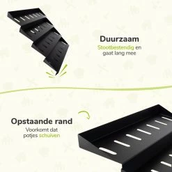 Kruidenrek Lade - Zwart - 4 Laags - Aluminium - Kruidenpotjes Opbergen -Voedselopslag Winkel 1200x1200 273