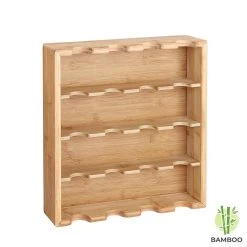 Merkloos Decopatent® Kruidenrekje Ophangbaar - Kruidenrek Inclusief 16 Kruidenpotjes - Bamboe Hout - 4 Laags -Voedselopslag Winkel 1200x1200 298