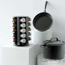 Merkloos Draaibaar Kruidenrek Met 20 Kruidenpotjes - Kruidenrek Staand - Aanrecht Organiser - Glazen Potjes Met Deksel - Inclusief 32 Etiketten En 1 Uitwisbare Stift - Ronde Afwerking - Zwart 10 Merkloos Draaibaar Kruidenrek Met 20 Kruidenpotjes - Kruidenrek Staand - Aanrecht Organiser - Glazen Potjes Met Deksel - Inclusief 32 Etiketten En 1 Uitwisbare Stift - Ronde Afwerking - Zwart -Voedselopslag Winkel 1200x1200 330