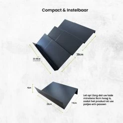 Kitchenful Kruidenrek Lade - Kruiden Organiser - 6 Stuks - Zwart - Verstelbaar - Metaal - Kruiden Opberger -Voedselopslag Winkel 1200x1200 340