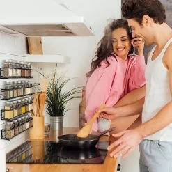 Kruidenrek Ophangbaar Kruidenpotjes Wandrek Organizer Keuken Accessoires - Zwart - Geschikt Voor Bijna Alle Kruidenpotjes -Voedselopslag Winkel 1200x1200 363