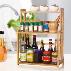 Cellavi Duurzaam Kruidenrek Staand Van Bamboe - Keukenrek Verstelbaar - Keuken Accessoires - Stevige Constructie - Multifunctioneel En Waterafstotend -Voedselopslag Winkel 1200x1200 367