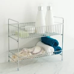 Navaris Stalen Kruidenrekje 2 Laags - Kruidenrek Staand - Rek Voor Kruidenpotjes En Glaasjes - Multifunctionele Organizer Voor Keuken En Badkamer -Voedselopslag Winkel 1200x1200 369