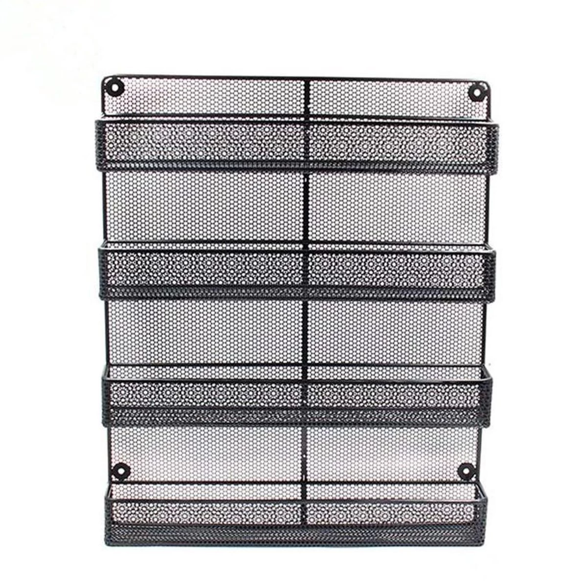 QUVIO Groot Kruidenrek Staal - Ophangbaar - Voor 32 Kruidenpotjes - 4 Laags - Zwart 2 QUVIO Groot Kruidenrek Staal - Ophangbaar - Voor 32 Kruidenpotjes - 4 Laags - Zwart - Afbeelding 2